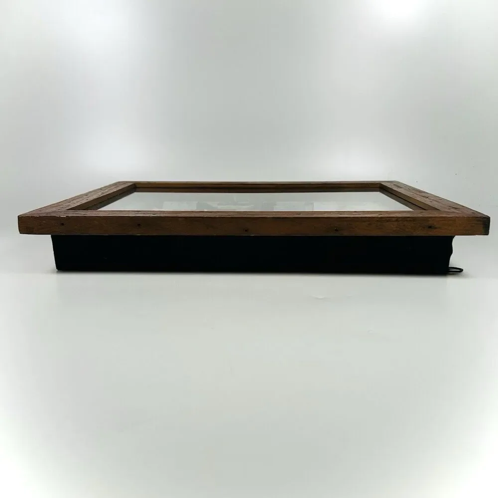 Vintage 3D Wood & Glass Shadow Box Picture Diorama Wine Bottles/Openers Shelves